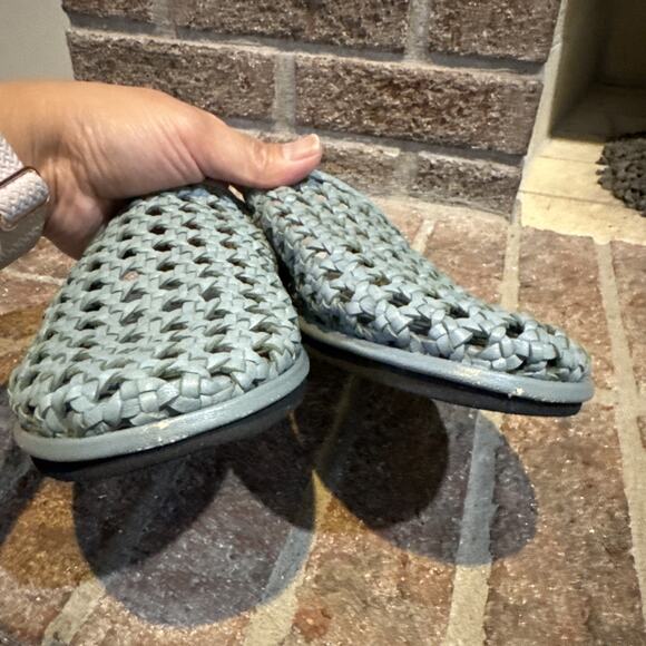 Free People Women's Freya Stormy Sea Slip On Flats Mule Shoes Size 7.5 - Picture 2 of 16